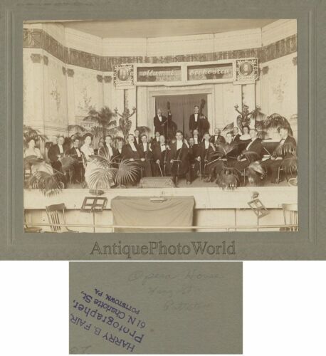 Pottstown PA Opernhaus Orchester auf der Bühne antike Musik Foto - Bild 1 von 1