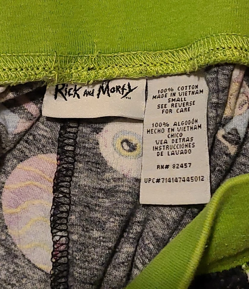 Pantalones de pijama para correr para dormir Rick And Morty para hombre - negros - pequeños Foto 4 de 4