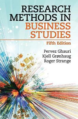 Research Methods in Business Studies Ghauri Grønhaug Strange Hardback 5e