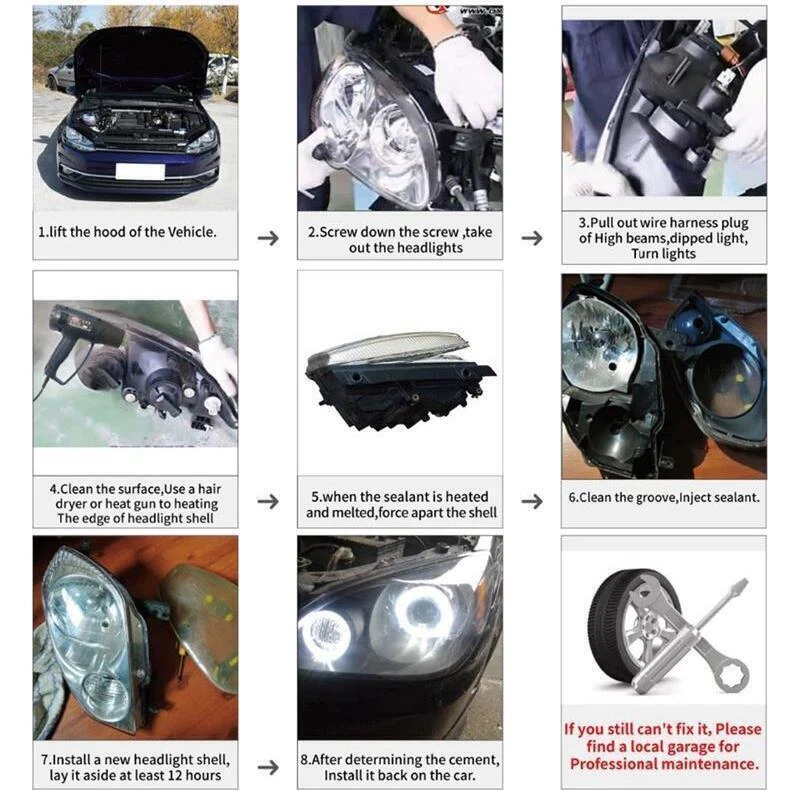 Par de cubiertas de lentes transparentes para faros 2 piezas aptas para Hyundai Azera 2006-2010 Foto 3 de 4