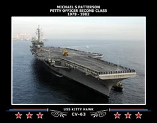 Navy Emporium USS Kitty Hawk CV-63 Canvas Photo Print 141CV63