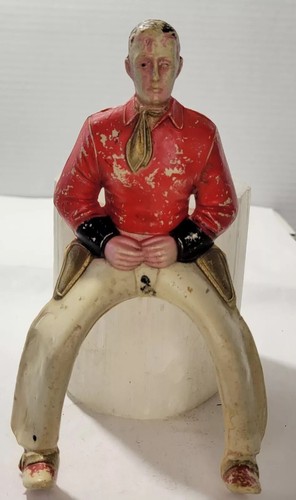 Camicia Rossa Vintage Cowboy Figura Gambe Arco No Cavallo Riproduzione Marca - Foto 2 di 16