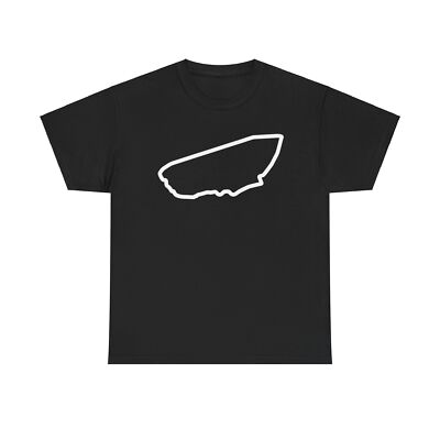 Le Mans Circuit De la Sarthe Track Outline Unisex Heavy Cotton Tee