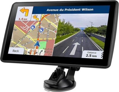 GPS Navigator for Car Truck RV, Latest 2025 Map 7 inch Touch Screen Car GPS