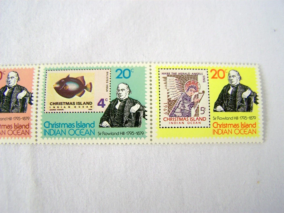 Isla de Navidad Océano Índico Sir Rowland Hill 20c Colección de Estampillas Foto 4 de 4
