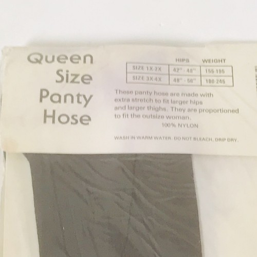 New Woman’s Pantyhose Super Sheer Off Black 1X-2X 42”-48” Waist 155-195lbs - Picture 4 of 6