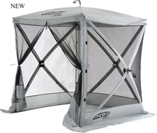 CLAM Pop Up Screen Tent, Traveler, 6' x 6', Gray, NEW