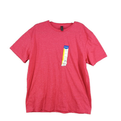GILDAN Softstyle Crew Neck Cotton Blend Men tshirt LARGE Red