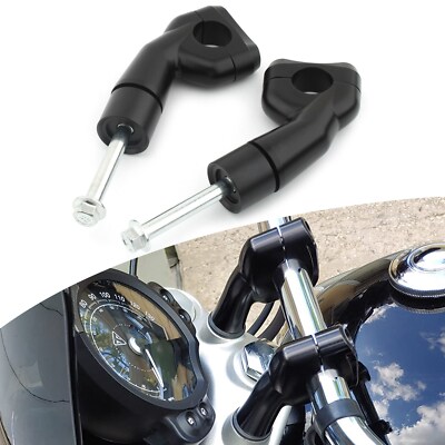 For Triumph Bobber T100 T120 Speed Twin Handlebar Bar Riser Clamps Adapter Black