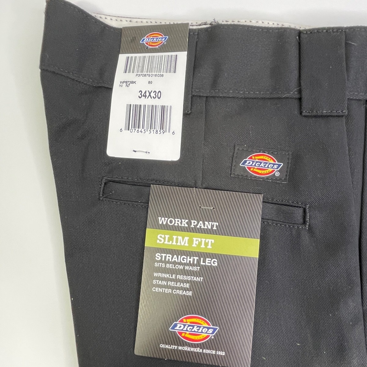 Dickies 874 Original Fit Black Mens Work Pants 34x30 Slim Dickies 874 Original Fit Black Mens Work Pants 34x30 Slim