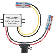 5A 60W DC 24V/36V/48V/60V To 12V Step Down Buck Converter Reducer Fuse