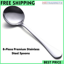 Soup Spoons 8-Piece Premium Stainless Steel S...
