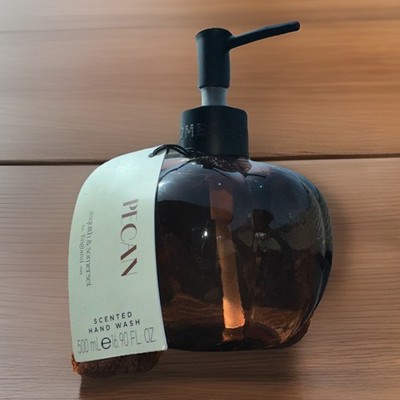  ASQUITH & SOMERSET   PECAN   LUXURY HAND WASH IN  GLASS PUMPKIN  16.9 Oz