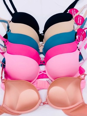 EXTREME DOUBLE PUSH UP Add 2 Cup Sizes Push-Up Bra Padded FREE RETURN 1,3 or 6pc