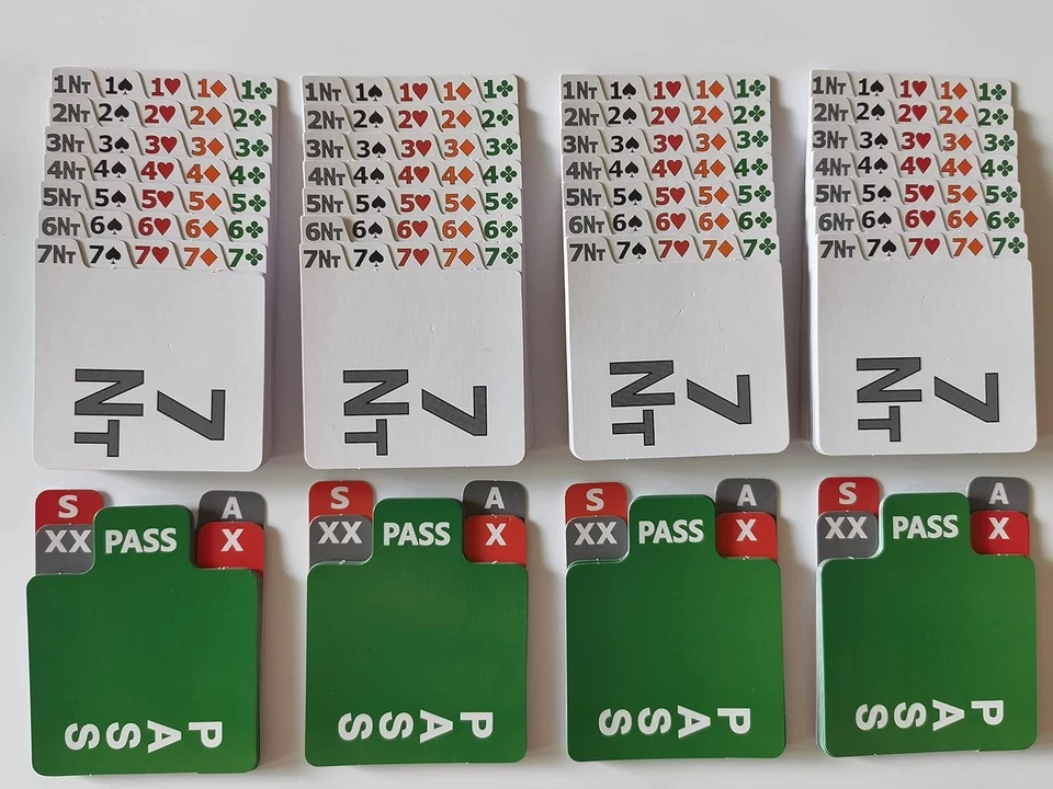 Durable 7x12.5cm Refill Cards for Bid Pal - Pack of 4 Colour-Coded Essentials - Image 2 of 3