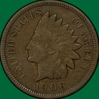 1906 Indian Head Cent Choice Very Fine VF+ Coin #39563