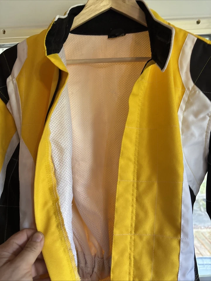 Cordura  GOKART RACING SUIT One Piece Size 50 Yellow RACE READY - Image 2 of 4