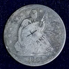 1862-S Seated Liberty Half Dollar G-VG Features Counterstamped Civil War Year