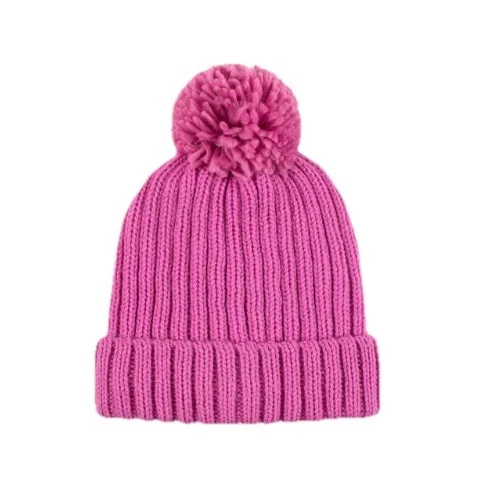 Heat Holders Beanie Winter Hat Pom Youth Sherpa Fleece Lined Pink New