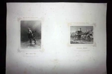 King Ludwig Album 1850's LG Folio Print. Bavarian Pilgrims. Germany