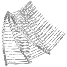 3Pcs Metal Wire Hair Clip Combs 20-Teeth Hair Clip Combs for Bridal Veils UK