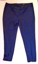 WINDSOR Anzughose Damen Gr.42 DUNKEL BLAU SCHURWOLLE Casual-Look PASST ZU BLAZER