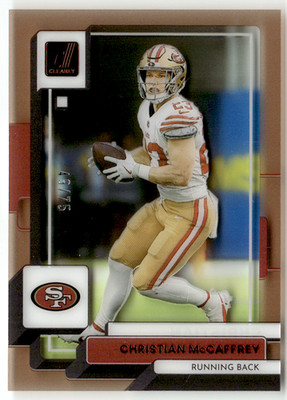Panini 2022 Clearly Donruss NFL No. 7 Christian McCaffrey Bronze 49/75
