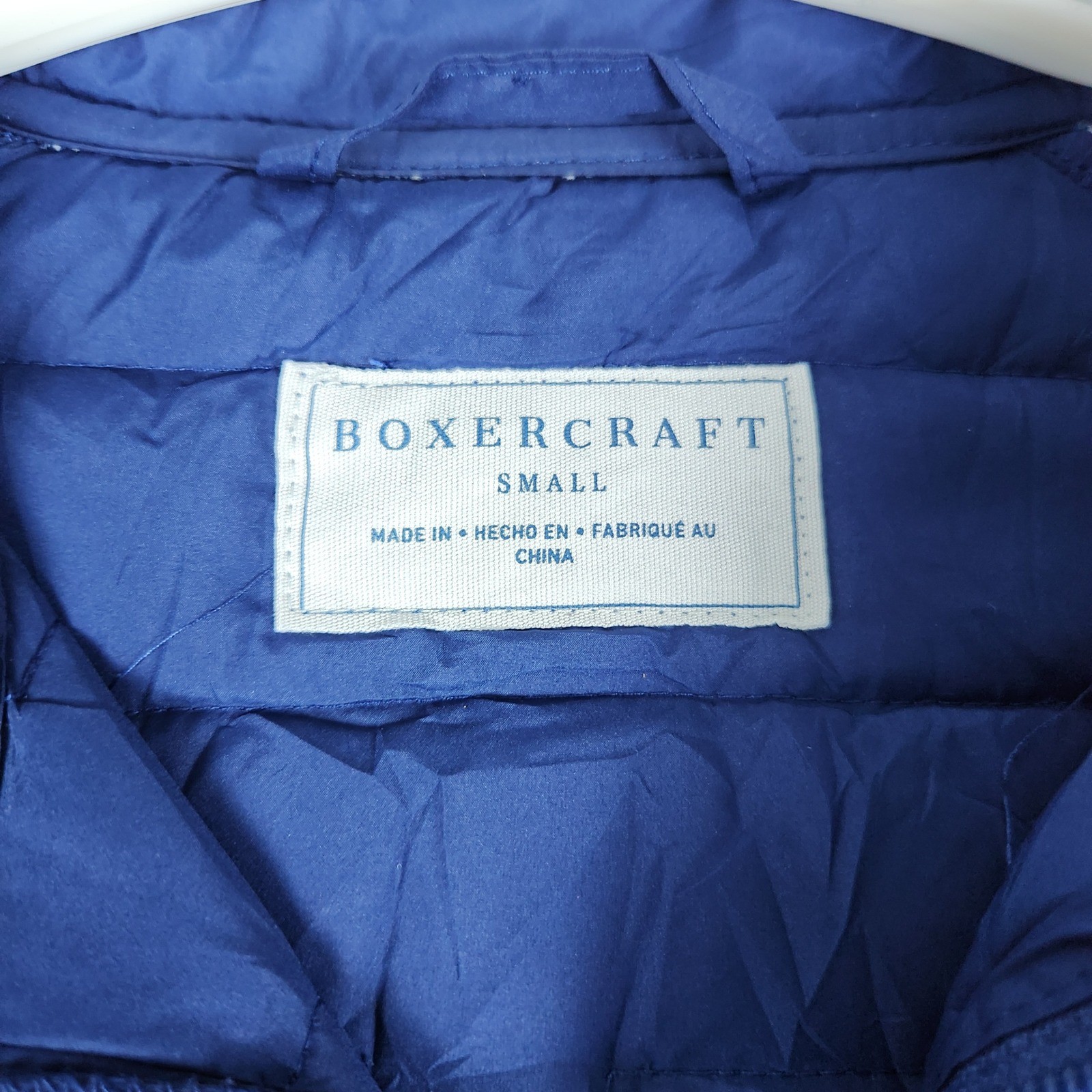 Boxercraft Jacket Mens Small Blue Hybrid Quilted Full Zip Mock Neck Outer Wear - second product detail image
