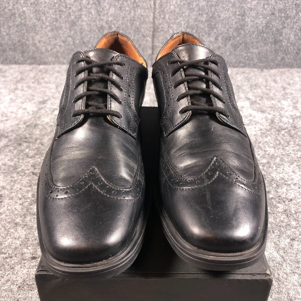 Clarks Collection Men’s Dress Shoes Black 7M Leather Oxford Comfort Classic - Image 4 of 4