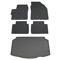 Gummi FußMatten Kofferraumwanne FüR Toyota Yaris 4 XP21 2020- Set Gummimatten