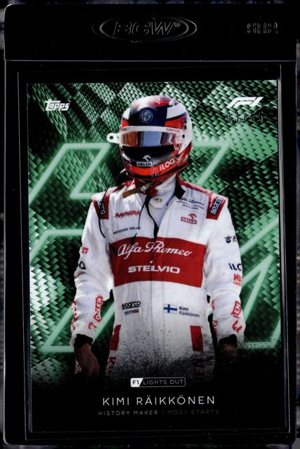 (7639) Kimi Räikkönen #/75 2021 Topps Formula 1 Lights Out Green