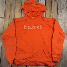 Barre3 Adult Dancewear Hoodie Sweatshirt Orange 100 Cotton Size XL Made in Peru