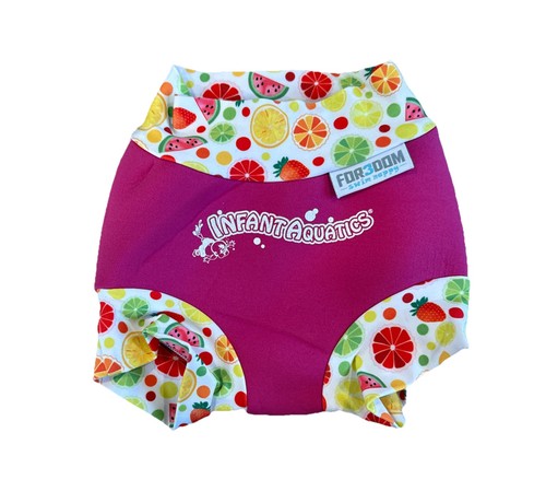 Swim Diaper Medium 18-25 Pounds Pink Fruit Girls Infant Aquatics