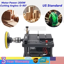 Compact Heavy Duty Table Saw Rotating Speed 1000-3000r/min Work Shop Portable US