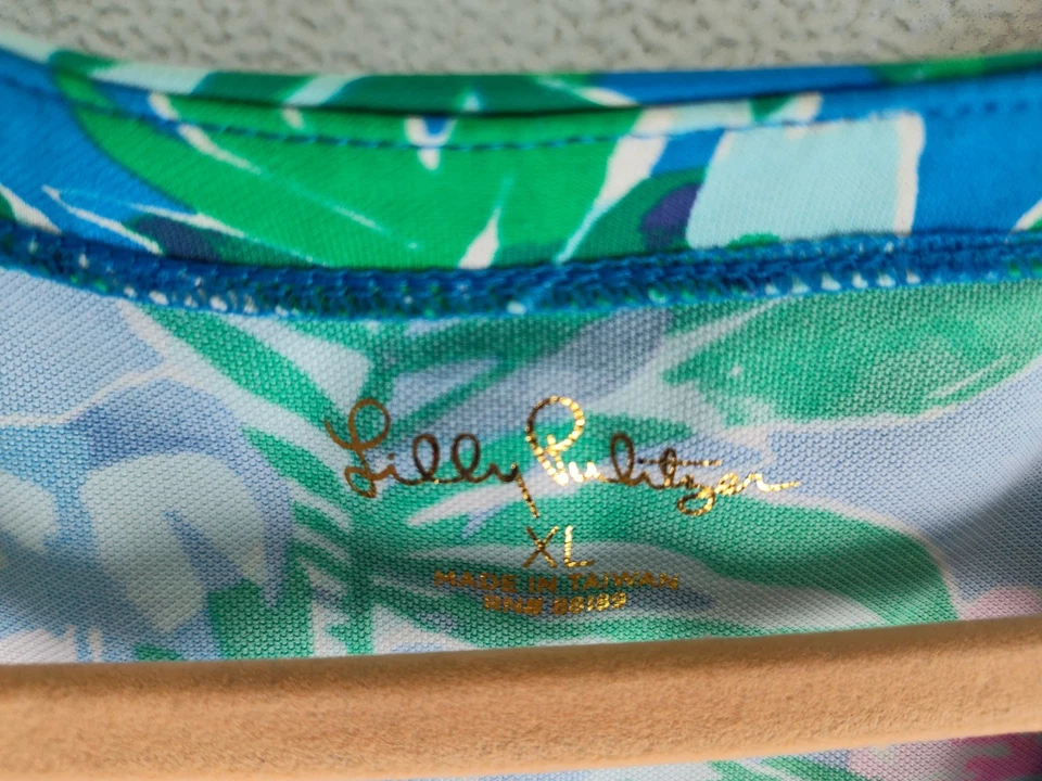 Top Lilly Pulitzer Nadine Azul Pundy Isla Chilly Lilly XL Foto 4 de 4
