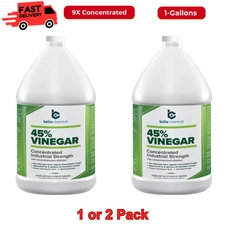 45% Pure Vinegar - 9X Concentrated Industrial Grade (1-Gallon), Biodegradable