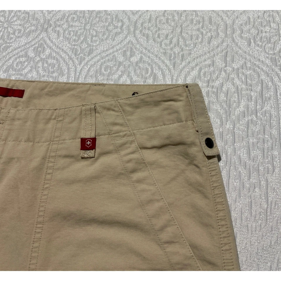 Victorinox Mens 40 Tan Beige Khaki Cotton Utility Cargo Shorts Pockets - Image 4 of 4