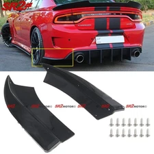 For 2015-2023 Dodge Charger Gloss Black Rear Bumper Apron Valance Spat Body Lip