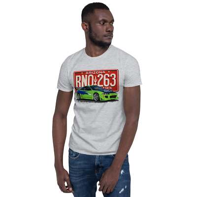 Brian's Green Mitsubishi Eclipse and License Plate Short-Sleeve Unisex T-Shirt