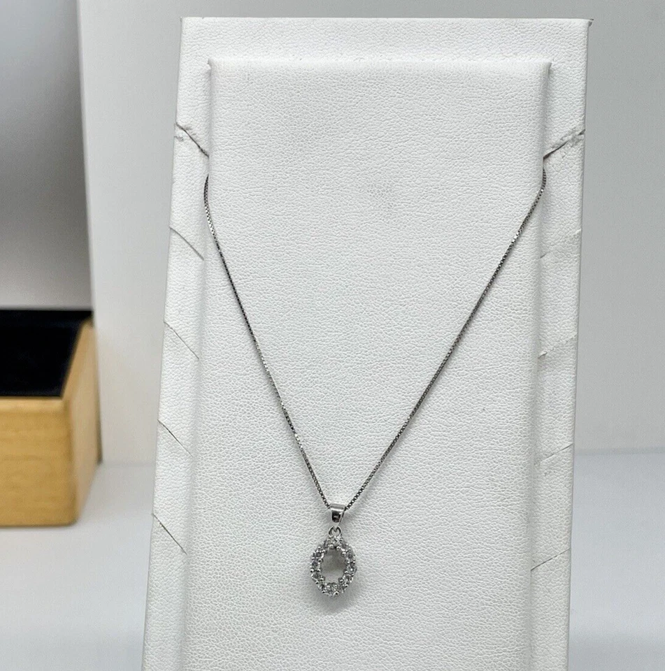 Collana lettera O in argento 925 uomo donna puntiluce brillanti iniziale di nomi - Immagine 4 di 4