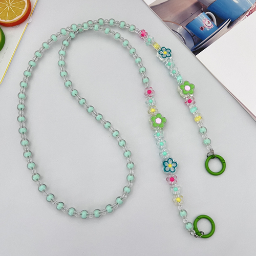 Universal Flower Phone Strap Cute Flower Bead Phone Lanyard Bag - Photo 12 sur 27