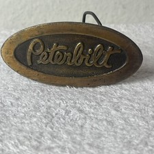 VTG PETERBILT TRUCK BRASS BELT BUCKLE FREE SHIPPING