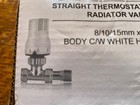 Straight Thermostat Radiator Valve Boxed in White 