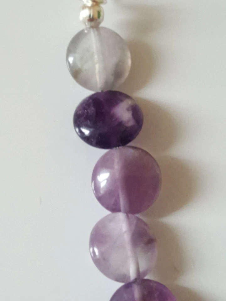 60ct Amethyst Coins Silver Plated Bracelet  — 第 2/4 张图片