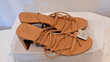 Women's Marcia Lace up Heels Beige - A New Day - SIZE 8