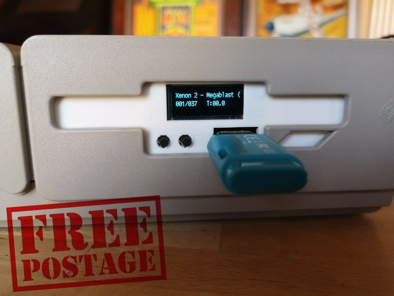 Atari ST Gotek with OLED Display and 3D printed bracket - USB Floppy Drive