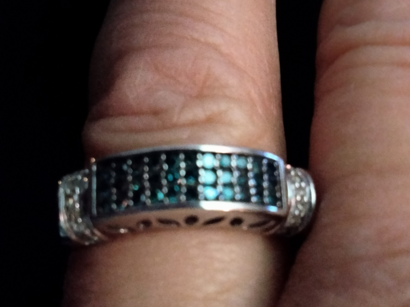 Diamond ring designer Multiple Diamonds preowned … - image 1