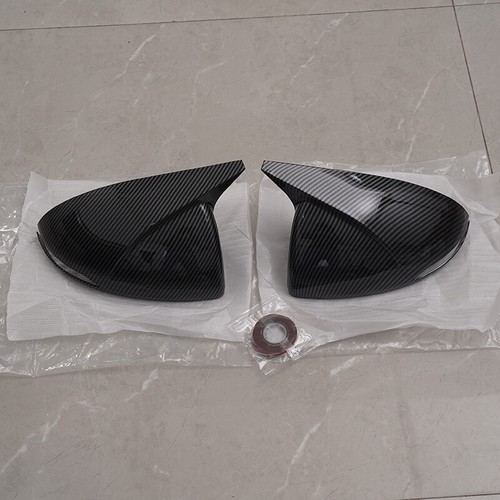 Carbon Fiber Black Rear View Side Mirror Cover Caps For Hyundai Sonata 2020-2023 - Picture 5 of 13