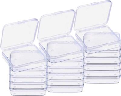 18 Stück Mini Klar Kunststoff Perlen Aufbewahrung Behälter Box Etui mit Deckel für Andere