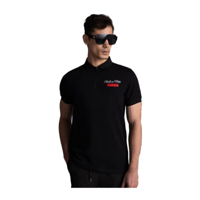 Roberto Vino Milano Men's Black Piazza Polo Shirt RVPUS01